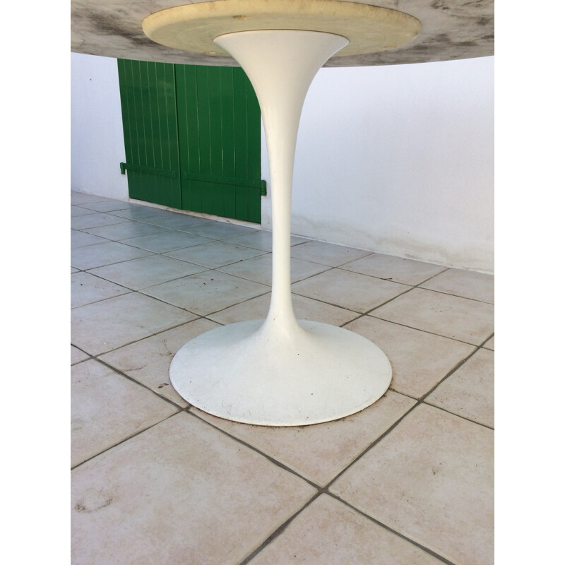 Knoll table in marble with tulip foot, Eero SAARINEN - 1970s