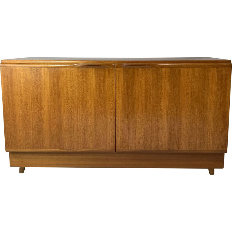 Mid century compact low sideboard English 1970s