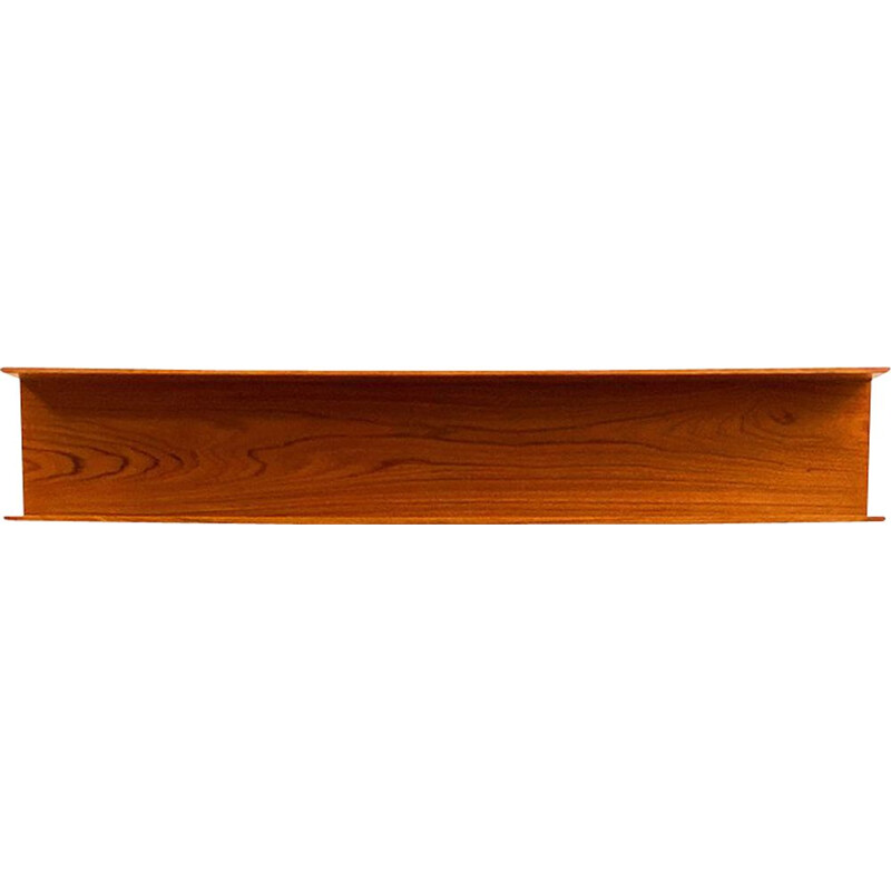 Mid-Century Teak Wall-Mounted Shelf by Walter Wirz for Wilhelm Renz 1960s