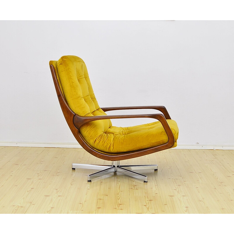 Vintage Swivel Armchair in velor 1960s