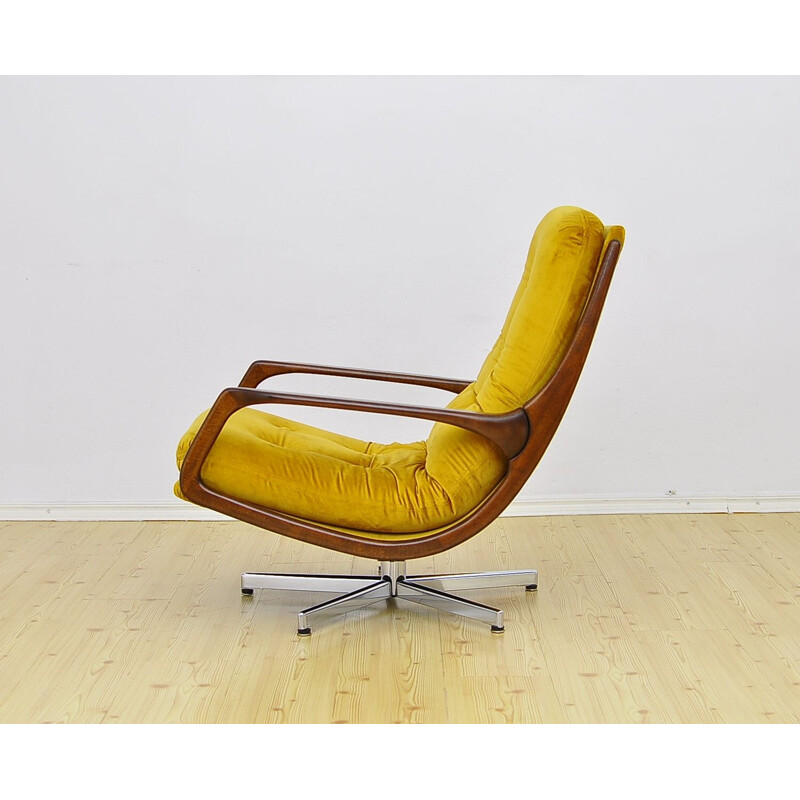 Vintage Swivel Armchair in velor 1960s