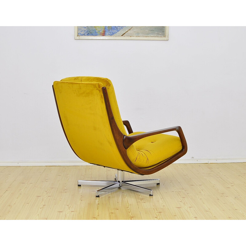 Vintage Swivel Armchair in velor 1960s