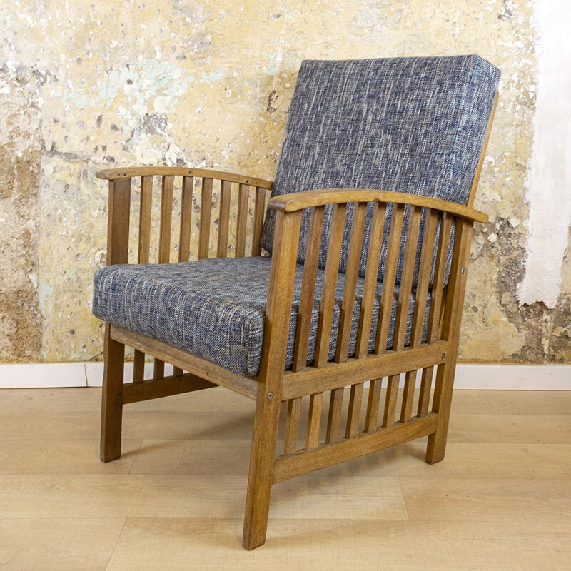 Vintage Teak Armchair, Scandinavian 1980s