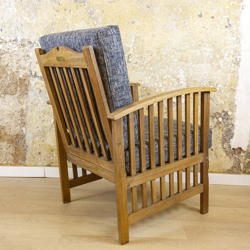 Vintage Teak Armchair, Scandinavian 1980s