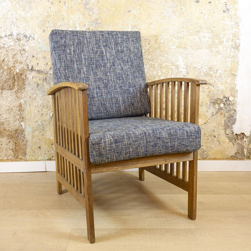 Vintage Teak Armchair, Scandinavian 1980s