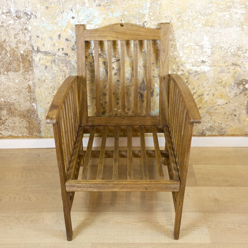 Vintage Teak Armchair, Scandinavian 1980s