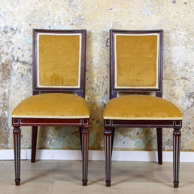 Coppia di sedie d'epoca Luigi XVI, Spagna 1940