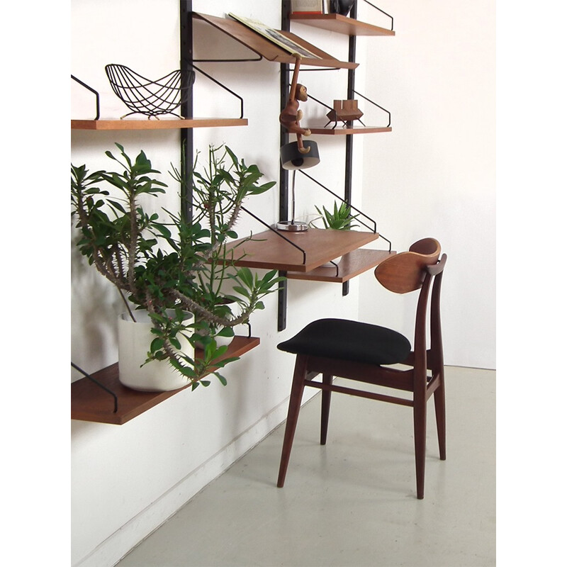 Danish Royal System shelving system in teak and metal, Poul CADOVIUS - 1960s