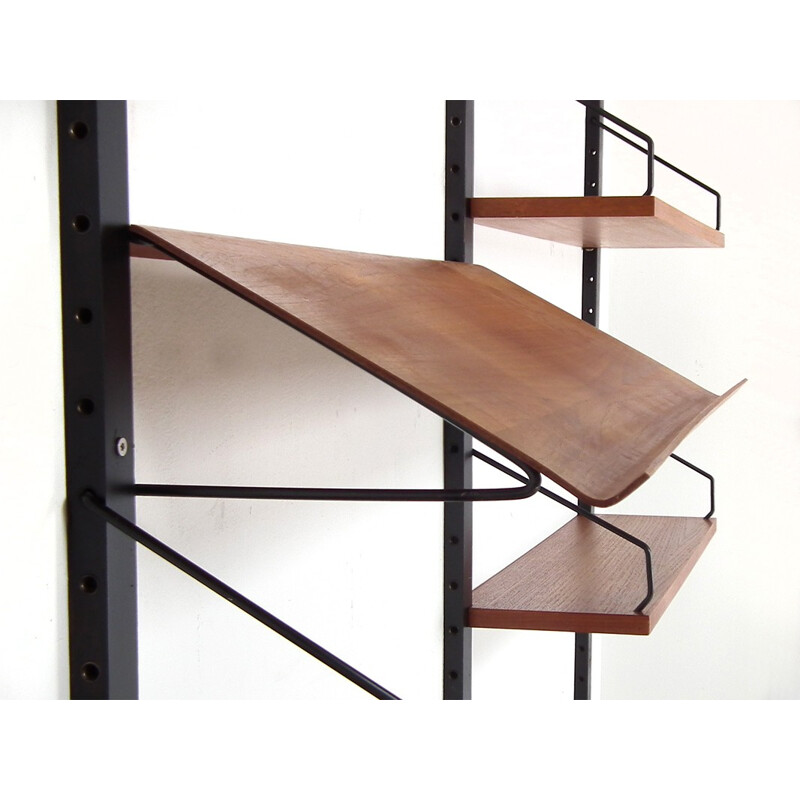 Danish Royal System shelving system in teak and metal, Poul CADOVIUS - 1960s