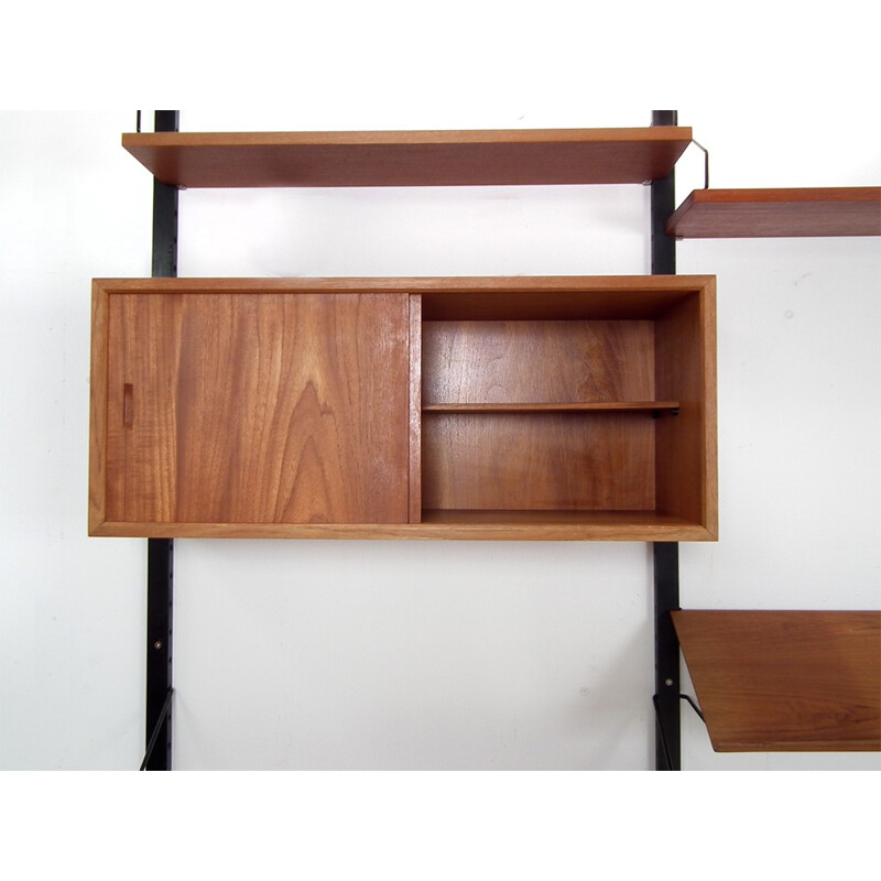 Danish Royal System shelving system in teak and metal, Poul CADOVIUS - 1960s