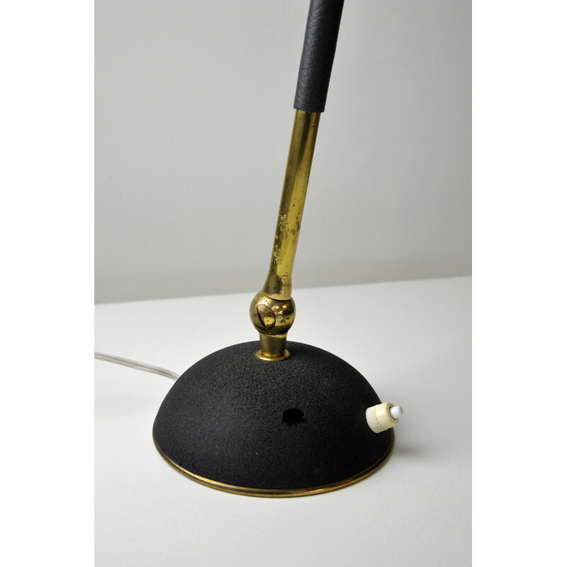 Vintage articulated lamp in brass and lacquered aluminium, Italy 1950s