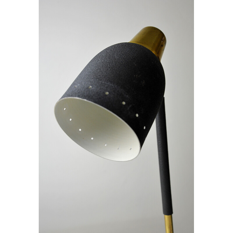 Vintage articulated lamp in brass and lacquered aluminium, Italy 1950s