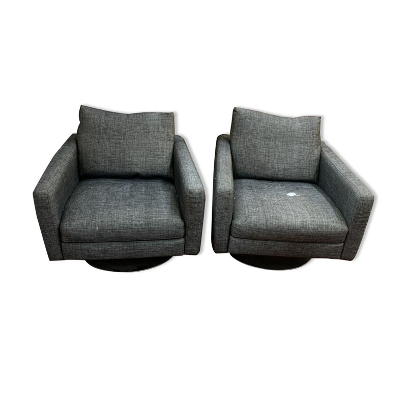 Pair of vintage armchairs Natuzzi, Italy