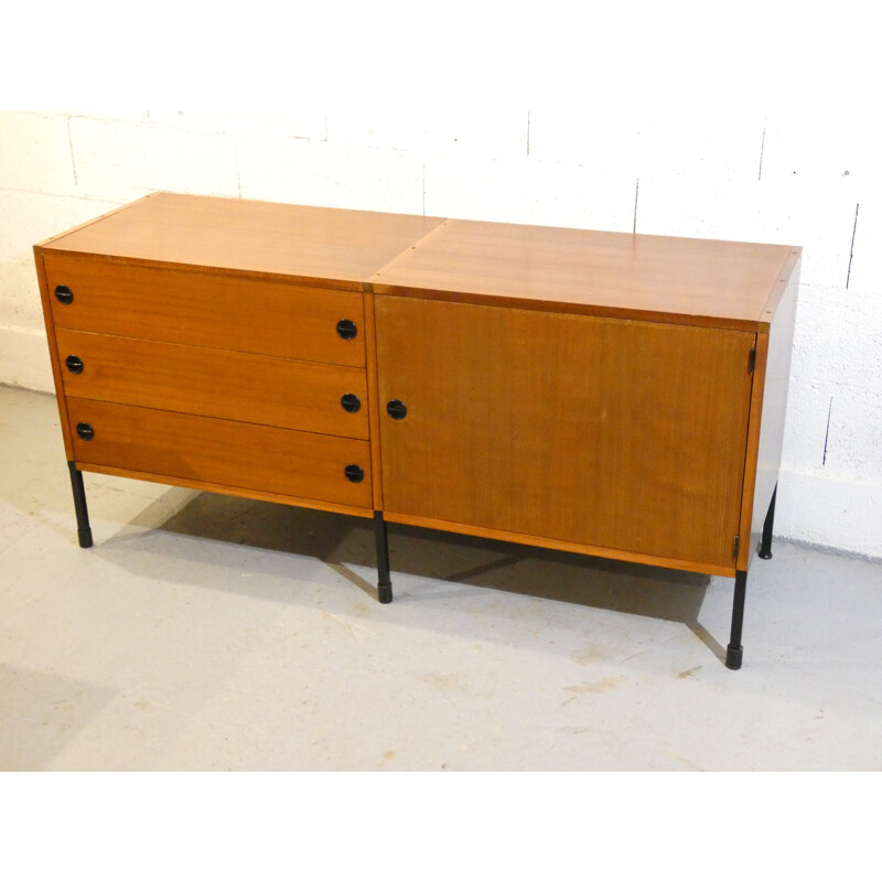 Vintage sideboard by Pierre Guariche, Joseph-André Motte and Michel Mortier for Charles Minvielle 1960