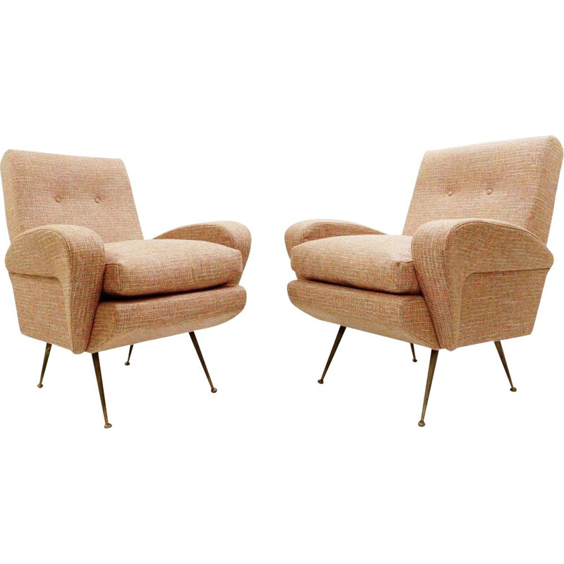 Pair of vintage armchairs, Italian 1950s