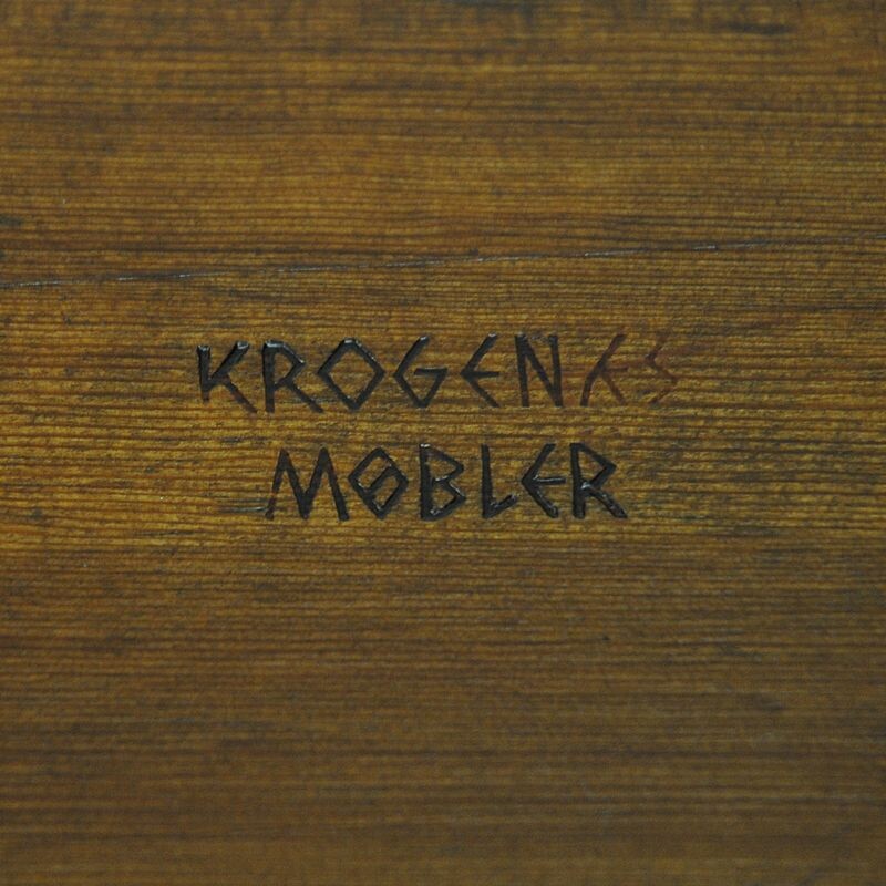 Pair of vintage Pine stool from Krogenæs Møbler Norwegian 1970s