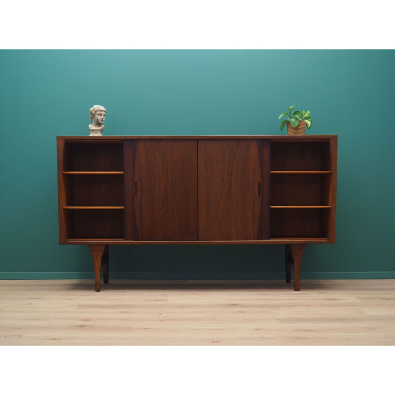 Vintage rosewood highboard by Henning Kjaernulf for Bruno Hansen, Denmark 1960