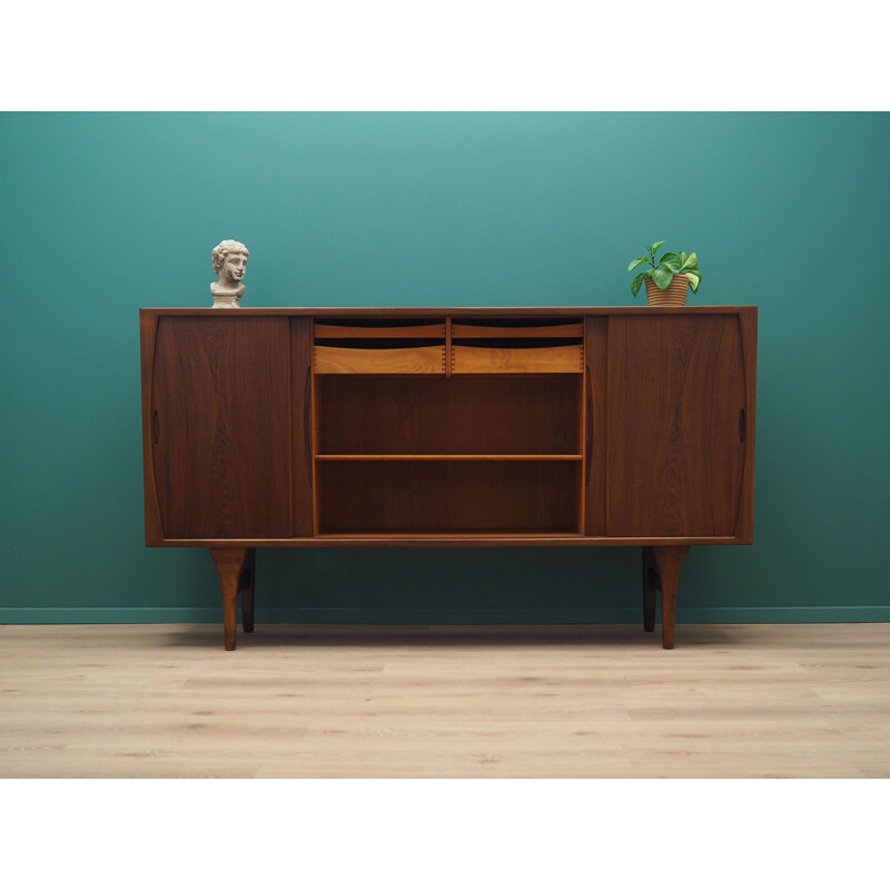 Vintage rosewood highboard by Henning Kjaernulf for Bruno Hansen, Denmark 1960