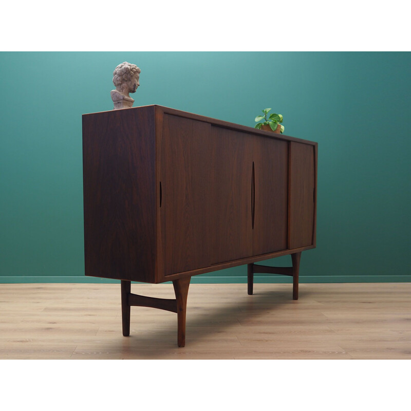 Vintage rosewood highboard by Henning Kjaernulf for Bruno Hansen, Denmark 1960