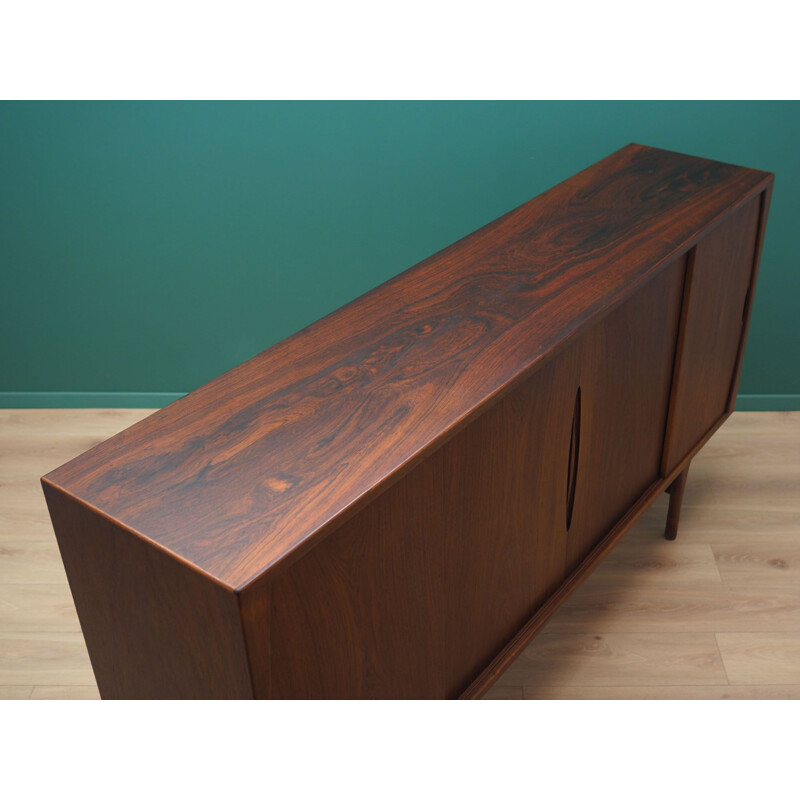 Vintage rosewood highboard by Henning Kjaernulf for Bruno Hansen, Denmark 1960