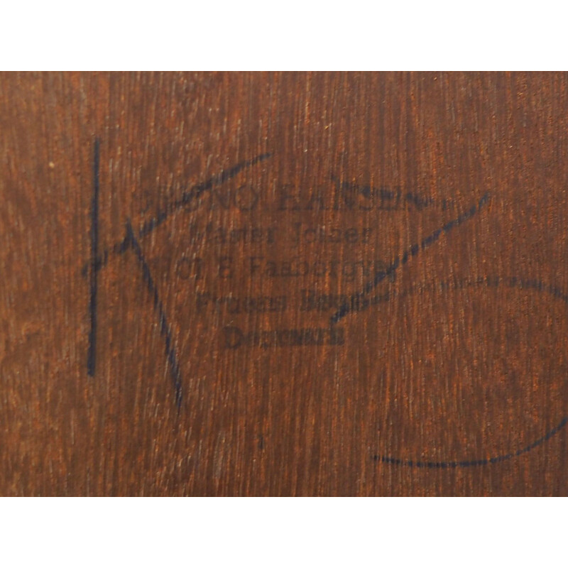 Vintage rosewood highboard by Henning Kjaernulf for Bruno Hansen, Denmark 1960