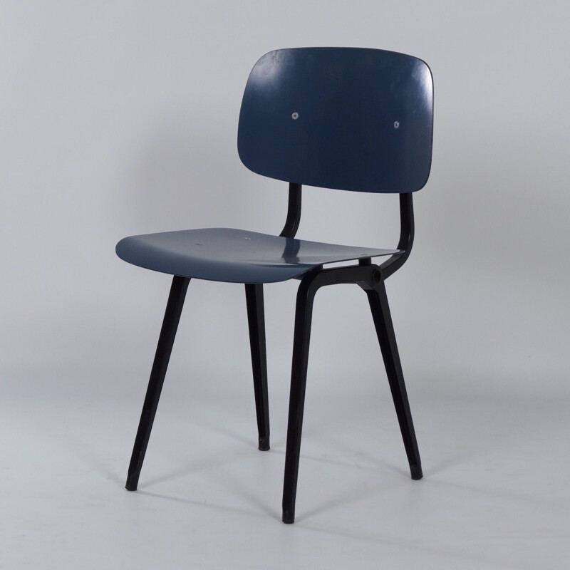 Vintage Blue Revolt Chair by Friso Kramer for Ahrend de Cirkel 1950s