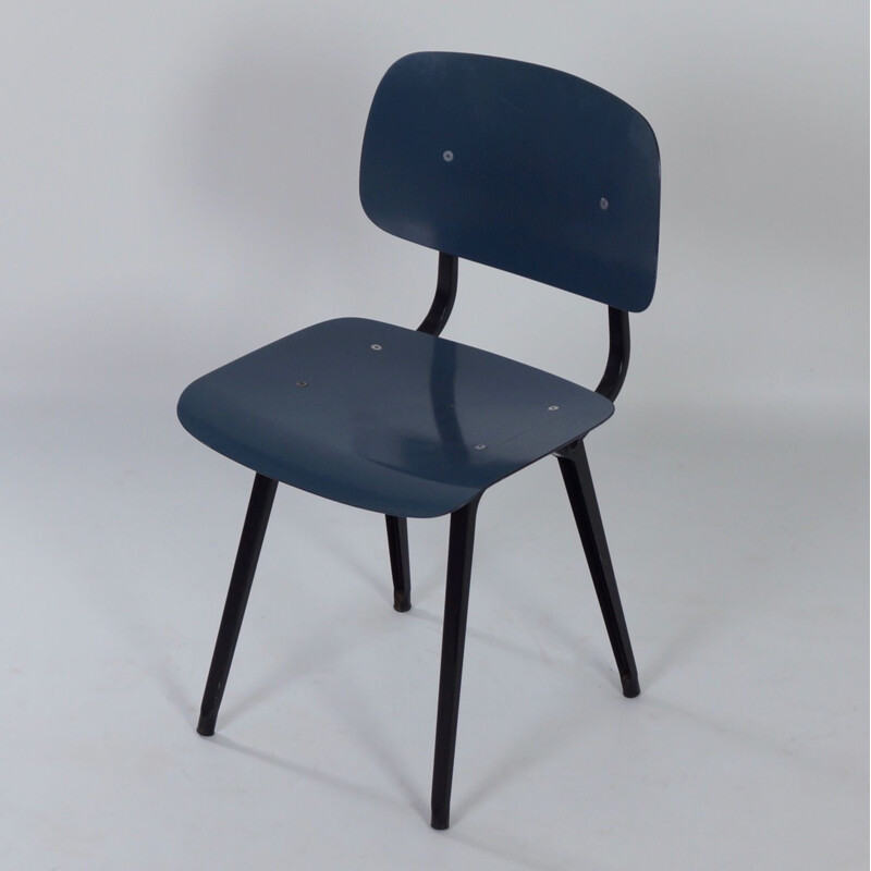 Vintage Blue Revolt Chair by Friso Kramer for Ahrend de Cirkel 1950s