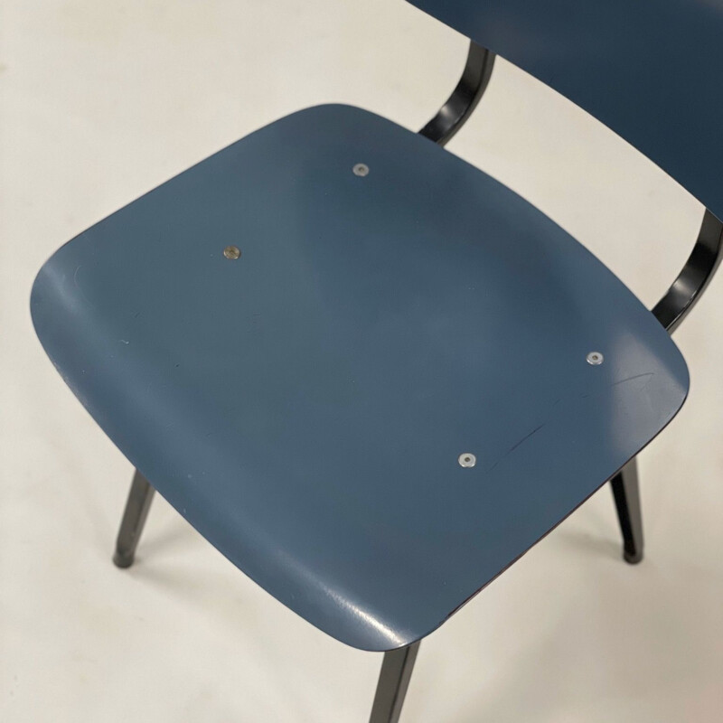 Vintage Blue Revolt Chair by Friso Kramer for Ahrend de Cirkel 1950s