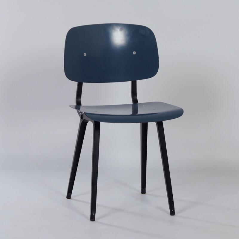 Vintage Blue Revolt Chair by Friso Kramer for Ahrend de Cirkel 1950s