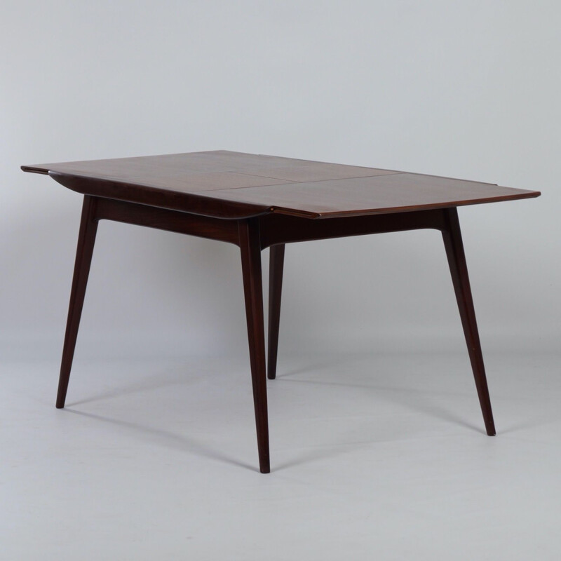 Vintage Teak Dining Table by Louis van Teeffelen for Wébé 1950s