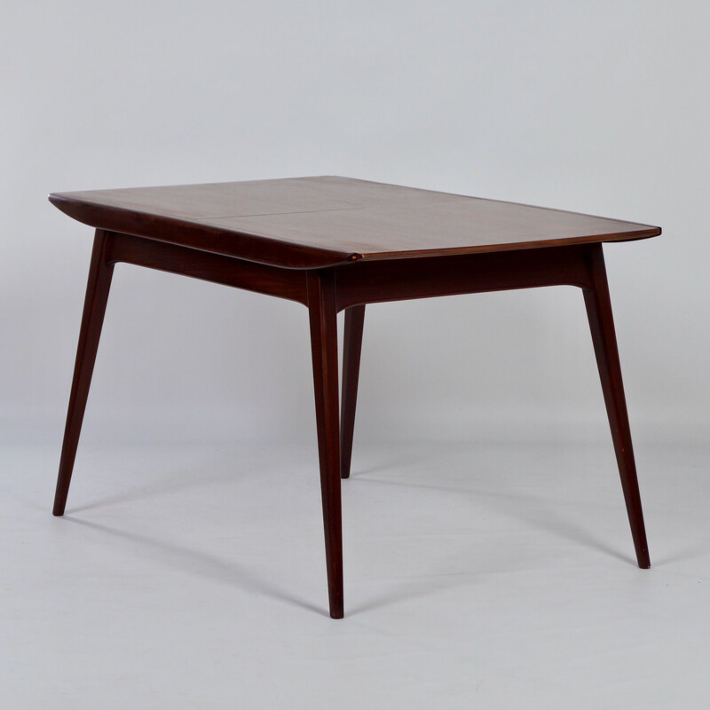 Vintage Teak Dining Table by Louis van Teeffelen for Wébé 1950s