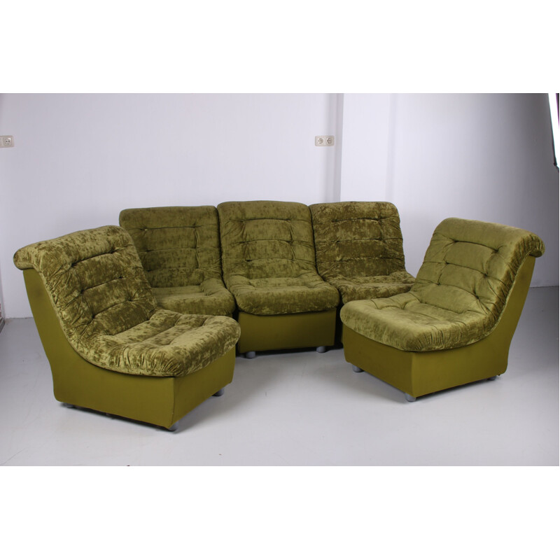 Vintage sofa moss green 1960s