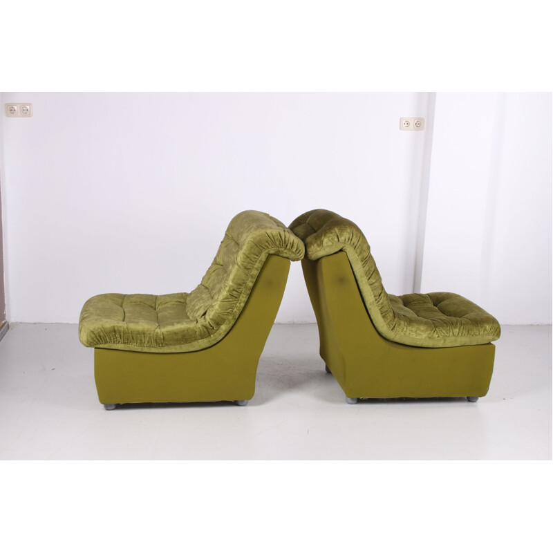 Vintage sofa moss green 1960s
