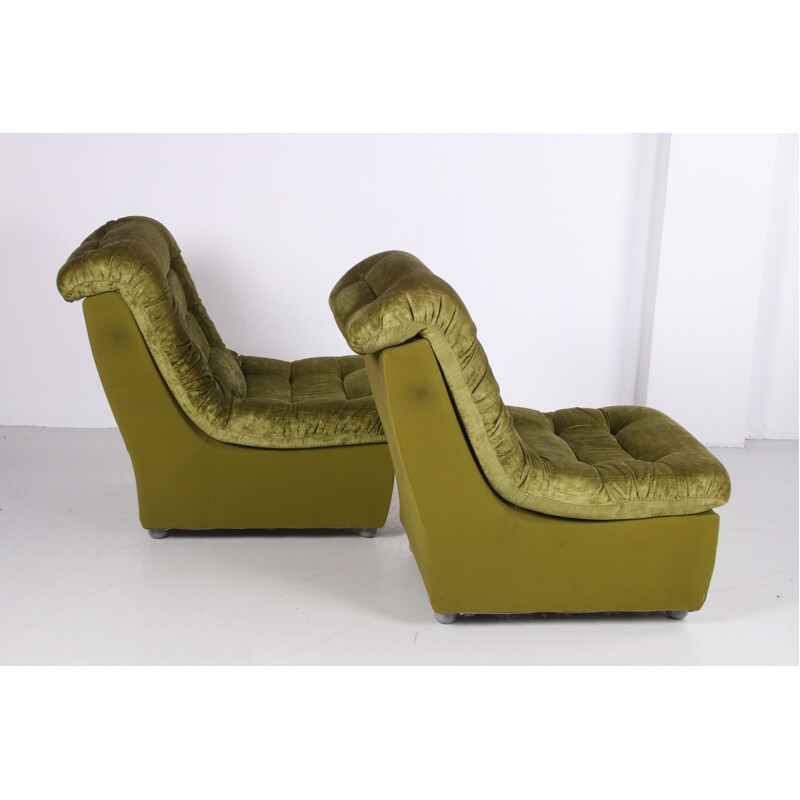 Vintage sofa moss green 1960s