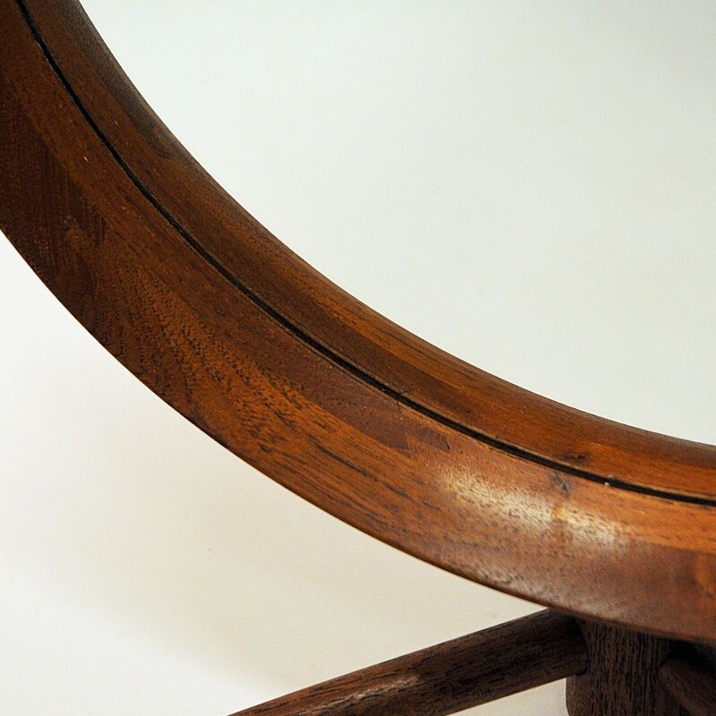 Vintage Teak flip-top table mirror by Pedersen & Hansen, Denmark 1960s