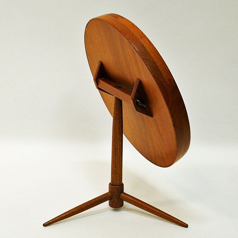 Vintage Teak flip-top table mirror by Pedersen & Hansen, Denmark 1960s