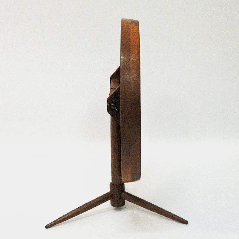 Vintage Teak flip-top table mirror by Pedersen & Hansen, Denmark 1960s