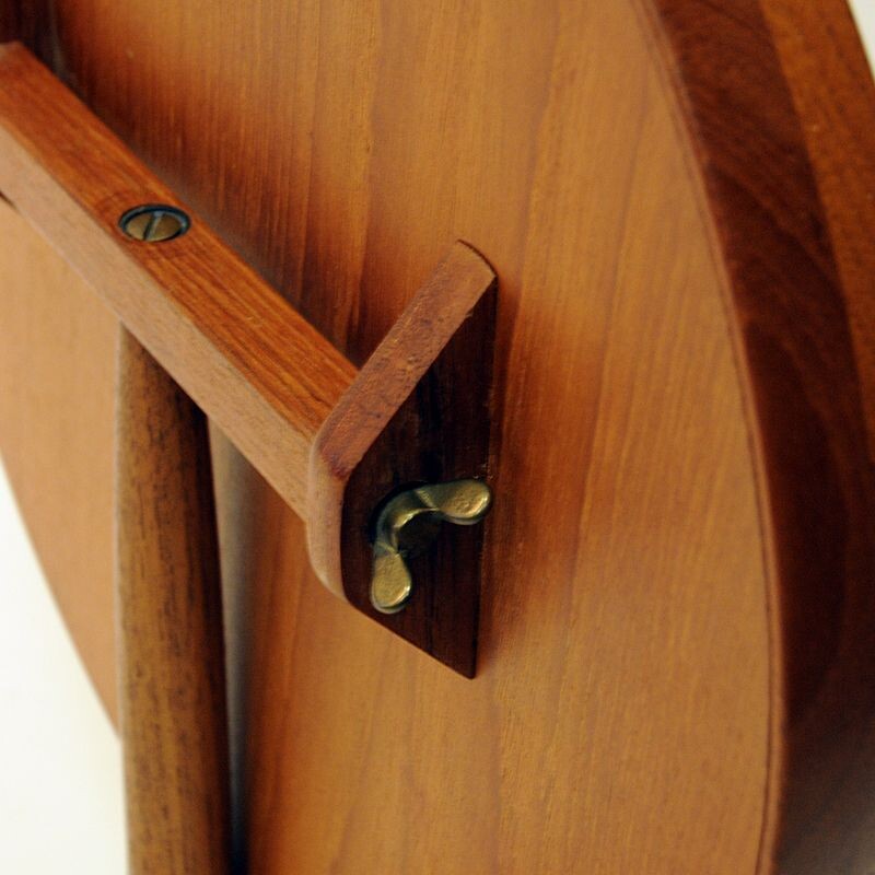 Vintage Teak flip-top table mirror by Pedersen & Hansen, Denmark 1960s