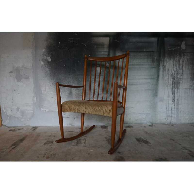 Vintage Rocking Chair by Niels Eilersen 1950s