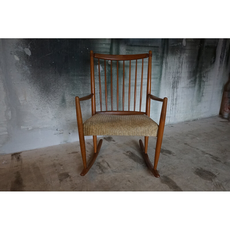 Vintage Rocking Chair by Niels Eilersen 1950s