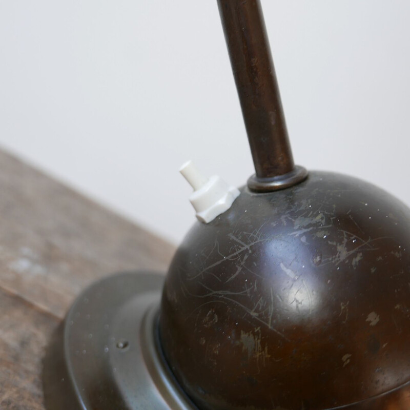 Lampe de table vintage ajustable en laiton par W H Gispen pour Daalderop Néerlandaise