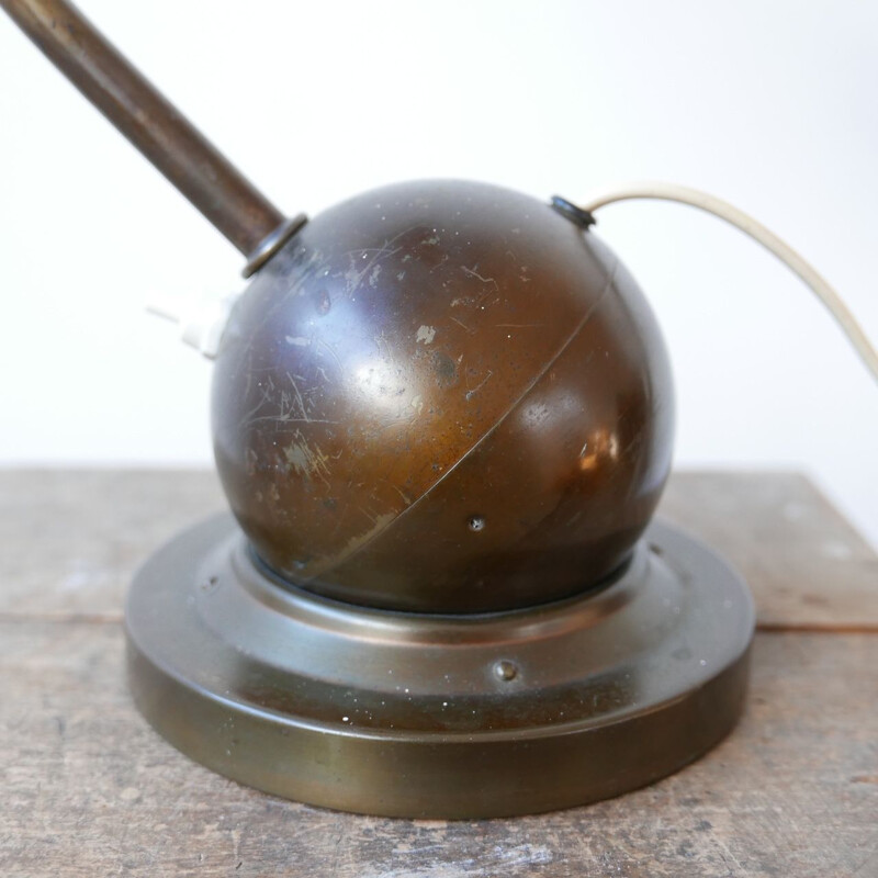 Vintage Adjustable Brass Table Lamp by W H Gispen for Daalderop Dutch