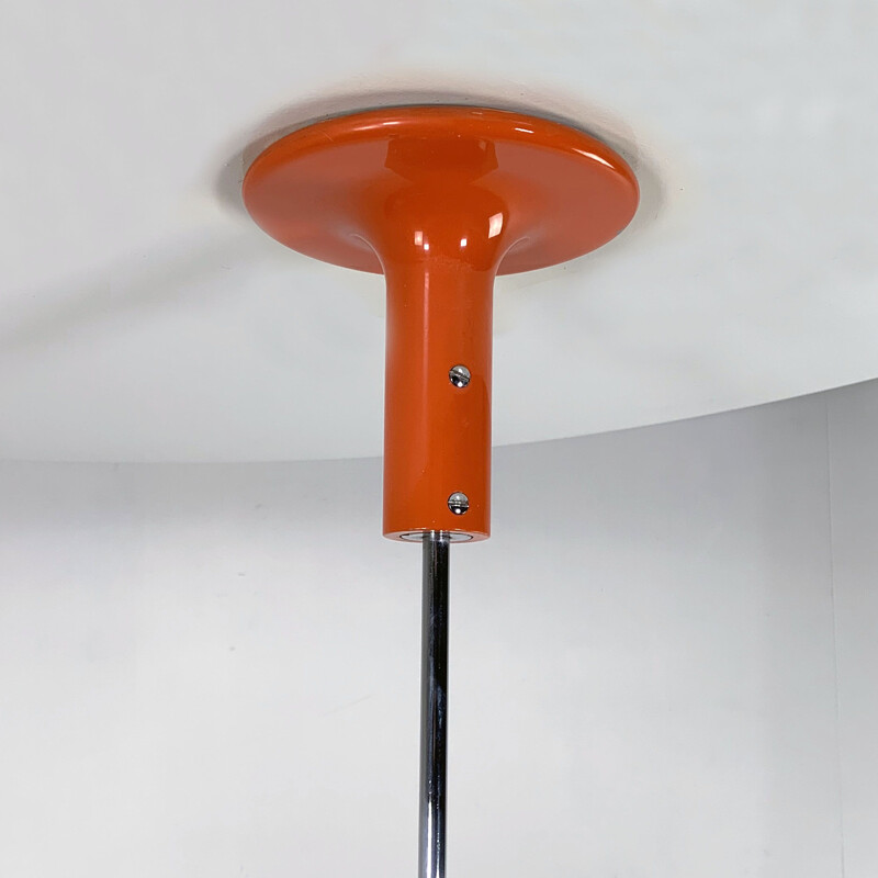 Lampe de plafond vintage Orange Spider de Joe Colombo pour Oluce 1960