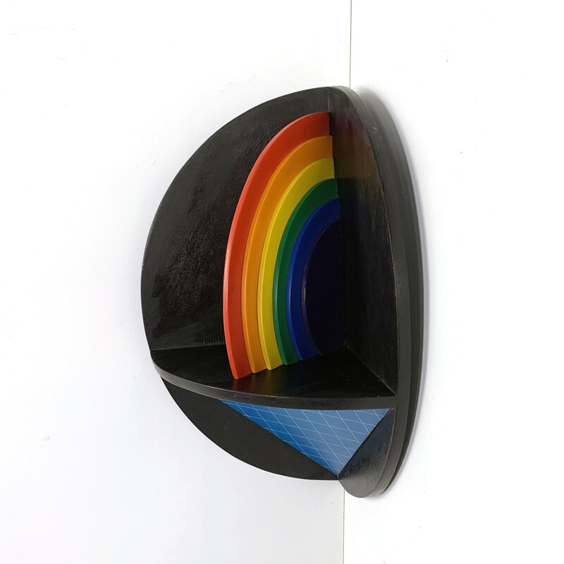 Vintage Wall Sculpture "Arcobaleno" by Lucio Del Pezzo 1977s