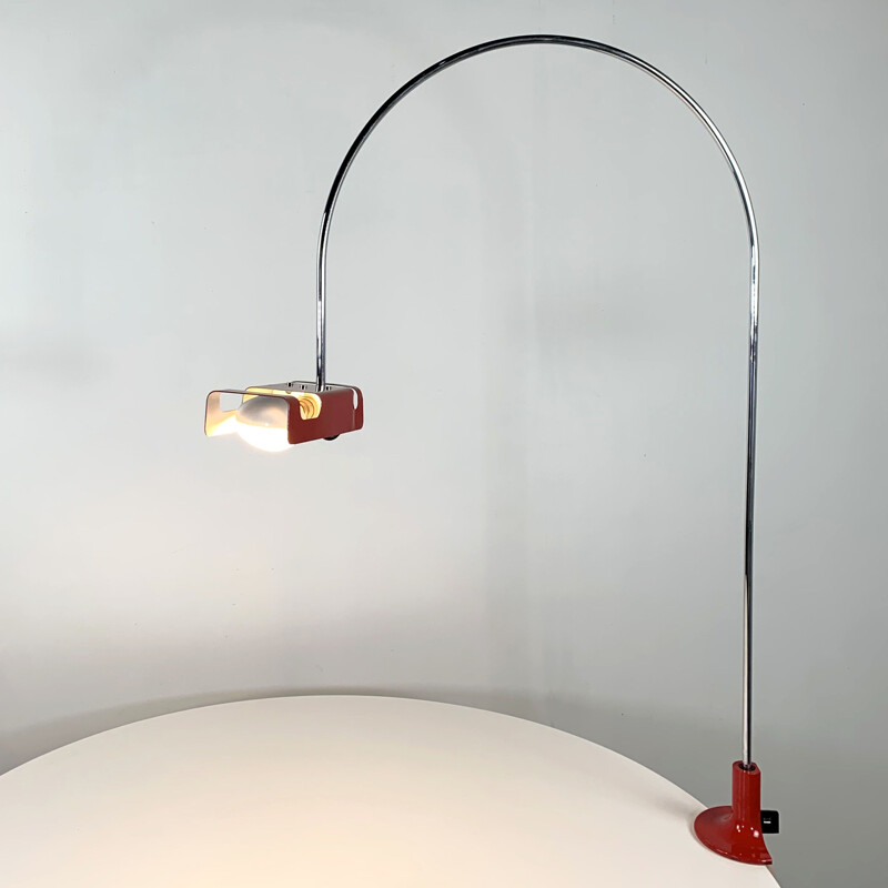 Lampe de table vintage Red Spider par Joe Colombo pour Oluce 1960