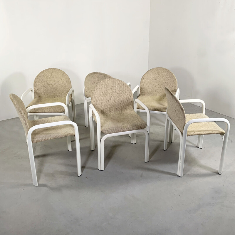 Set of 6 vintage Orsay Armchairs by Gae Aulenti for Knoll 1970s