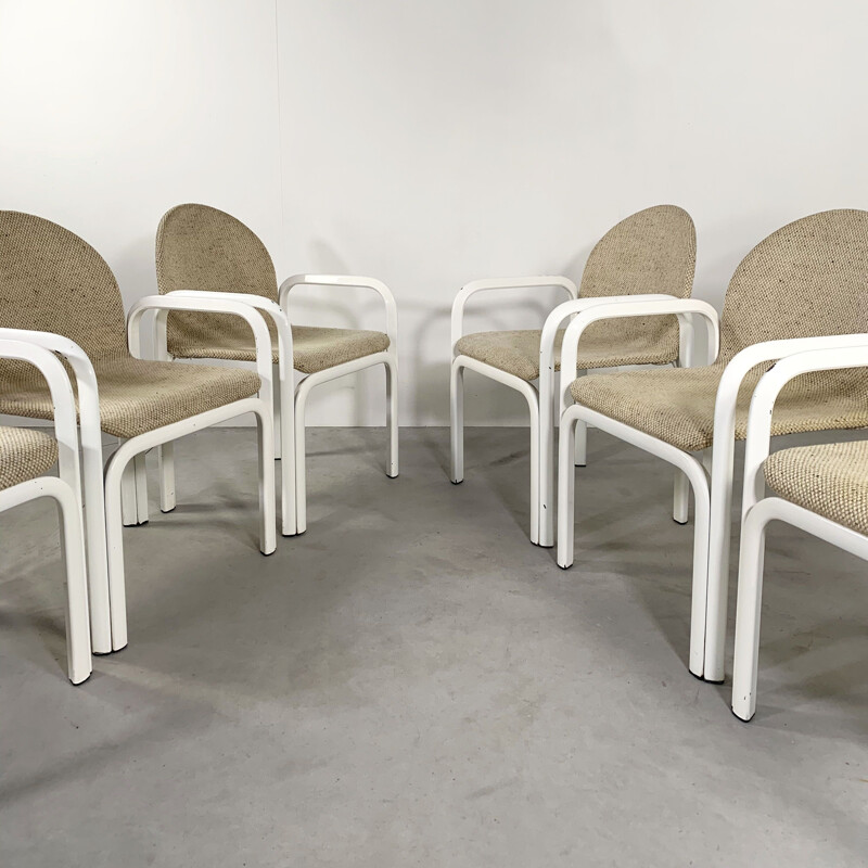 Set of 6 vintage Orsay Armchairs by Gae Aulenti for Knoll 1970s