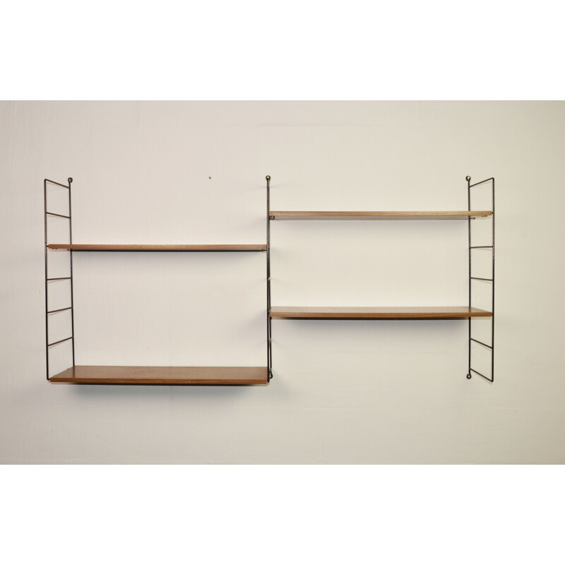 Vintage modular bookcase by Kajs & Nisse Strinning for String, Sweden 1960s