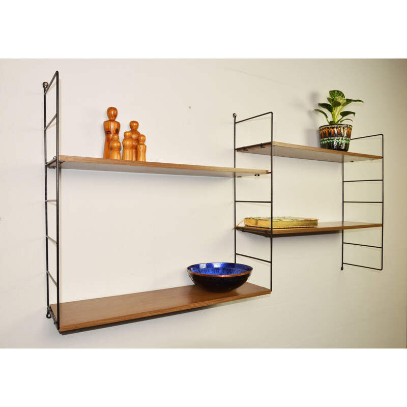 Vintage modular bookcase by Kajs & Nisse Strinning for String, Sweden 1960s