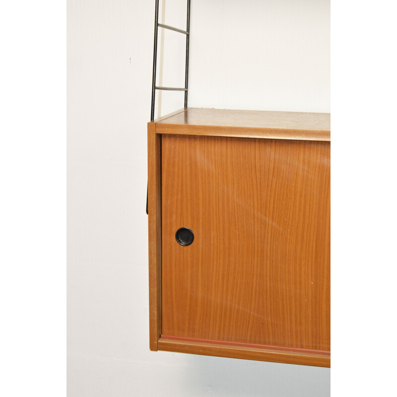 Vintage modular metal bookcase by K. and N. Strinning for String, Sweden 1960